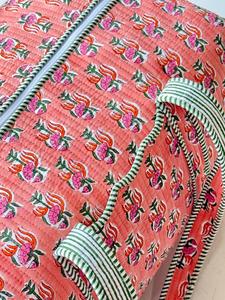 Bolsa de Lona Acolchada de Algodón con Diseño Floral, Segura para Llevar en el Avión, Bolsa de Mano Personalizada, Bolsa Organizadora de Playa - Product Image 3