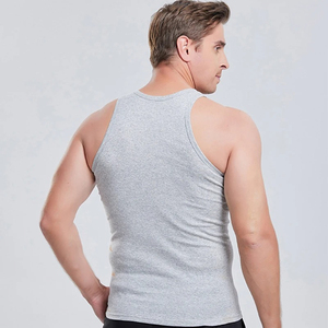 Camiseta sin mangas personalizada para hombre, de algodón, color sólido, transpirable, ajustada, informal, para gimnasio, correr, cómoda, camiseta interior, camiseta de tirantes para hombre - Product Image 5