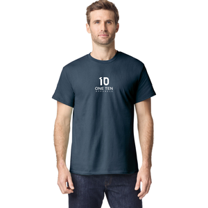 เสื้อยืดคอกลมแขนสั้นผู้ชายผ้าฝ้ายลำลองสำหรับผู้ใหญ่เสื้อยืดนุ่มสบายธรรมดาเสื้อผ้าแฟชั่นสวมใส่ในสีฟ้า - Product Image 2