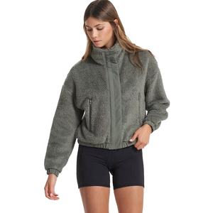 Chaquetas Sherpa de Invierno para Mujer, Fabricante Personalizado de Alta Calidad, Ropa Urbana, Moda Hip Hop, Chaqueta Corta con Cremallera y Manga Larga - Product Image 1