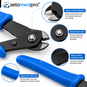 Cortador de Alambre de Memoria de 130 mm con Mango de Acero Inoxidable y Resorte, Herramienta de Engarzado para Joyería y Manualidades, Empuñadura de PVC de 5.21 Pulgadas, Color Personalizado - Product Image 2