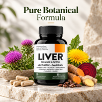 Complément hépatique au Chardon-Marie, Pissenlit, Curcuma, Gingembre, Berbérine – Mélange Herbal – 70 Capsules Végétariennes – Vente en Gros, Marque Privée, OEM, ODM
