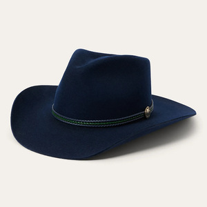 Nouveau Chapeau de Cowboy Jazz Rayé à Large Bord pour l'Automne et l'Hiver, 100% Coton, Unisexe Adulte, Style Transfrontalier - Product Image 1