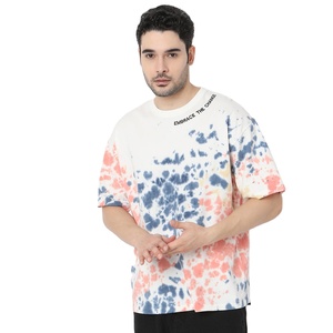Oversize <b>Tie</b>-Dye Crew Neck T-Shirt for Men Comfortable Oversized Design with Unique Dye Pattern - Product Image 4