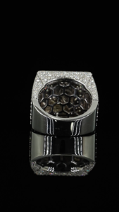 Luxury Moissanite Iced Square <b>Signet</b> <b>Ring</b> Sterling 925 <b>Silver</b> Hip Hop Statement Jewelry Gift For <b>Men</b> Women Luxury Premium Design - Product Image 2
