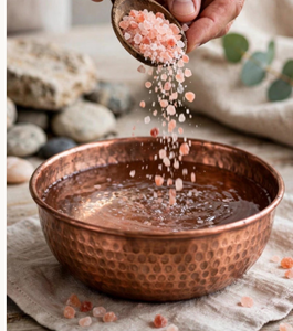 Bol en cuivre martelé artisanal – Bassin en cuivre pur pour spa et pédicure, idéal pour fleurs flottantes, aromathérapie et décoration intérieure - Product Image 3