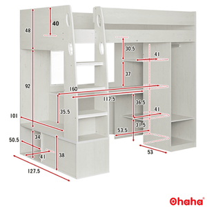 Cama litera inteligente Ohaha con armario y escritorio - GTTM021 - Product Image 5