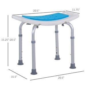 Adjustable 6-Level Non-Slip Bath <b>Stool</b> <b>Shower</b> Chair with Hole <b>for</b> Pregnant Women Elderly Injured-Bathroom Safety Equipment - Product Image 3