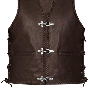 Gilet en cuir pour homme, prix raisonnable, vêtements pour homme personnalisés, en solde, bonne qualité, 100% cuir, gilet tendance - Product Image 6