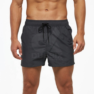 Shorts de sport pour homme à taille mi-haute, séchage rapide, en tissu Oxford respirant, avec devant tricoté élastique, style Bermuda, pour fitness, course, entraînement et usage décontracté - Product Image 6