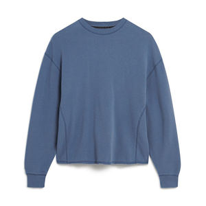 Sweat-shirt pour femme à col rond et manches longues, coupe droite, épaules tombantes, design uni personnalisé, vêtements d'hiver tendance, vente chaude 2024 - Product Image 1