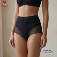 Culottes gainantes sans couture taille haute personnalisées pour femmes, côtelées, effet ventre plat, sexy, avec dentelle, respirantes, en nylon