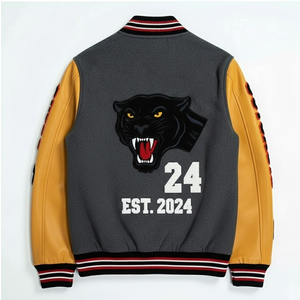 Veste de baseball pour homme en chenille brodée de haute qualité avec logo frontal, coupe-vent écologique, couleur unie, nouvelle arrivée - Product Image 4