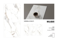Carreaux de sol et de mur en porcelaine à motif floral, collection Glossy Carving Malabar 600*1200 (S)