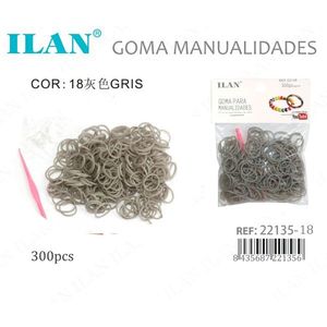 Ilan Goma Manualidades Grigio 300 pezzi per lavori artigianali - Product Image 3