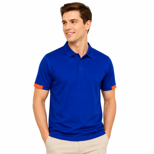 Polo décontracté pour homme à manches courtes, tissu confortable, col classique, fournisseur de vêtements en gros - Product Image 4