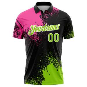 Polo Deportivo Personalizado Más Vendido, Logotipo del Equipo Personalizado, Nombre del Jugador, Número, Cuello de Punto Acanalado, Camiseta de Poliéster de Secado Rápido - Product Image 2