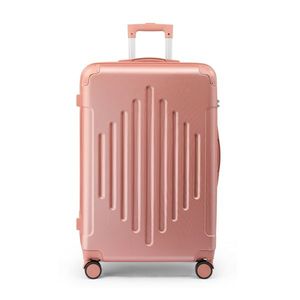 Zaino da Viaggio in ABS Oro Rosa da 28 Pollici con Texture Diamantata e Angoli Rinforzati - Product Image 1