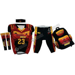 ชุดยูนิฟอร์มอเมริกันฟุตบอลคุณภาพดีที่สุด สะท้อนแสง ระบายอากาศได้ดี ออกแบบเองได้ ผลิตตามสั่ง MOQ ต่ำสุด 100% โพลีเอสเตอร์ - Product Image 4