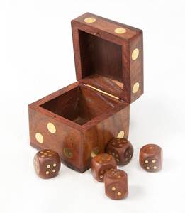 Premium Wooden <b>Dice</b> And Dominoes Tabletop Game <b>Set</b> With Storage Box For Family Gathering Activities - Product Image 3