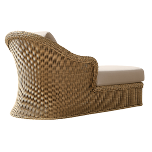 Tumbona de Exterior Estética y Duradera con Estructura Tropical de Teca y Mimbre, Muebles para Piscina, Hotel o Villa, con Cojín para Todo Tipo de Clima - Product Image 3