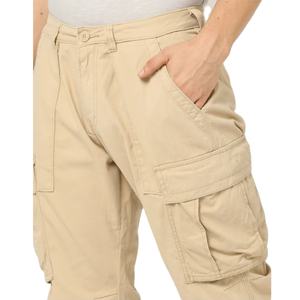 กางเกงลำลองผู้ชายดีไซน์แบบมีกระเป๋าหลายช่องเอวสูงผ้าฝ้ายทนต่อการสึกหรอมีซิป - Product Image 4