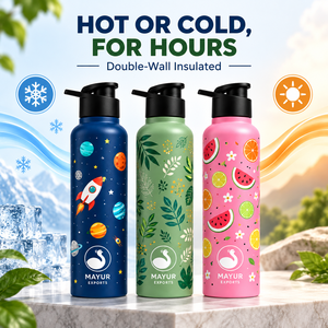 Bouteille d'eau isotherme en acier inoxydable pour enfants, couleur personnalisée, anti-fuite, pour l'école et les voyages - Product Image 2