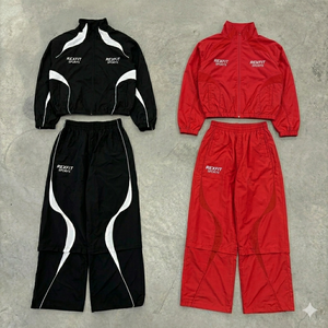 Wholesale Hooded Windbreaker Sports Set Lightweight Track Apparel Supplier Custom Made Design Hooded Windbreaker Tracksuit - Product Image 5