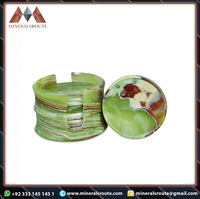 Ensemble de sous-verres en onyx vert foncé de haute qualité, personnalisé, fait main, gravé, certifié ISO, décoration d'intérieur, Minéraux Route