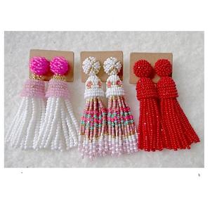 ต่างหูลูกปัดทำด้วยมือสุดอินเทรนด์เครื่องประดับลูกปัดสำหรับแบรนด์แฟชั่นต่างหูลูกปัดแฟชั่นสำหรับผู้หญิงและเด็กผู้หญิง - Product Image 3