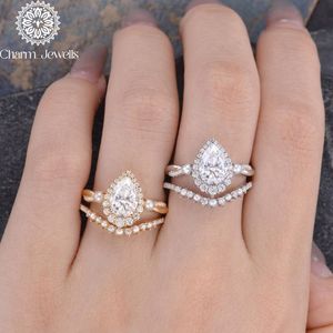 Charm Jewells IGI Certified 3 GM <b>Silver</b> Gold Plated Cushion Cut Moissanite <b>Eternity</b> Band <b>Ring</b> Prong Setting Women's Classic <b>Ring</b> - Product Image 6