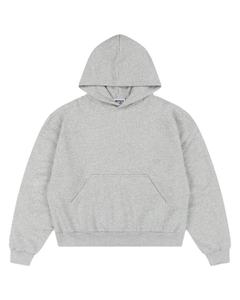 Baggy Thick Rubbery Label Cropped <b>Hoodies</b> With No <b>String</b> Blank Fleece 100 Cotton Crop Heavyweight Men's <b>Hoodies</b> & Sweatshirts - Product Image 1