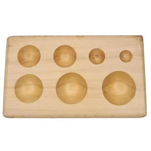 Bloc de travail en bois dur à 7 cavités, forme ronde, pour bombage, façonnage, forgeage et texturation de bijoux et de métaux - Product Image 2