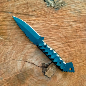 Nouveau Couteau de Chasse et de Camping DIY en Acier Damas de Haute Qualité, Fait Main, 8 Pouces, Lame Droite 5mm, Manche en Bois, Revêtement Poudré, OEM - Product Image 4