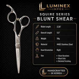 NYBL-55 5.5inch Straight <b>Left</b>-<b>handed</b> <b>Scissors</b> JAPAN 440C Sharp 58-59HRC Hardness Stainless Steel Handle Barber Shears Hair 28 - Product Image 6