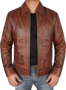 Crocodile Skin Embossed Vintage Style Autumn Season Canvas <b>Jacket</b> Coat 100 Percent Genuine Cowhide <b>Mens</b> <b>Leather</b> <b>Jacket</b> Wholesale - Product Image 2