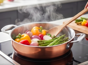 Stainless Steel Saute <b>Pan</b> With Lid Minimalist Design Durable Metal Cookware For Gas Use <b>And</b> Induction Stoves Use - Product Image 3