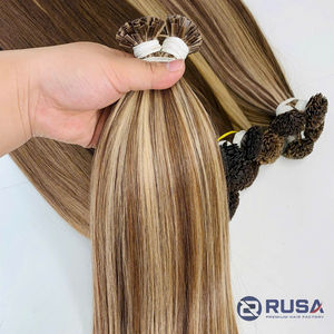 ผมต่อแบบ I-Tip ยี่ห้อ Rusa แบบปลายแบน คุณภาพสูงพิเศษ ผมเวอร์จินเวียดนาม แบบ Double Drawn  ถักด้วยเครื่องจักร  ความยาว 10-34 นิ้ว ขายส่ง - Product Image 4