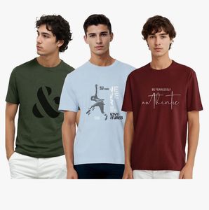 Camiseta Unisex 100% Algodón Cuello Redondo Secado Rápido Transpirable Ligero Fitness Diseño Básico Anti-Pilling Característica Punto Sólido - Product Image 1