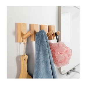 Perchero de madera de una sola pared, diseño personalizado de fábrica, nuevo gancho de madera para ropa, gancho de una sola capa para almacenamiento de ropa - Product Image 4