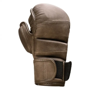 Anatomic Curve MMA Gloves Thermal Extra Thick <b>Foam</b> <b>Padding</b> Wrist Support Breathable Microfiber Leather Hook Loop Fastener Daily - Product Image 2