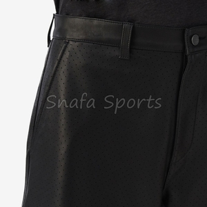 Men's 100%Leather made Men's <b>Shorts</b> Custom Logo Breathable New Design Quick Dry Men's Leather <b>Shorts</b> for Sale - Product Image 5