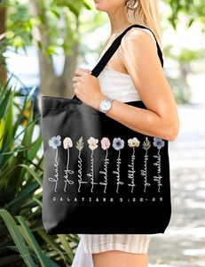 <b>Large</b> Capacity Casual Canvas Tote <b>Bag</b> With Zipper Custom Graphic Embroidery Canvas <b>Bag</b> for Shopping or Daily Use Beach Tote <b>Bag</b> - Product Image 1