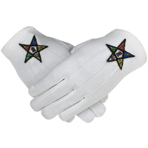 Nouvelle insigne en cuir écologique et durable à col en V, motif étoile orientale OES, pour l'Ordre Maçonnique, imprimé en sérigraphie - Product Image 4