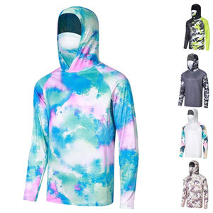 Chemise de pêche à manches longues unisexe avec capuche, impression par sublimation, UPF 50, anti-UV, séchage rapide, haut de sport d'extérieur, taille adulte - Product Image 1