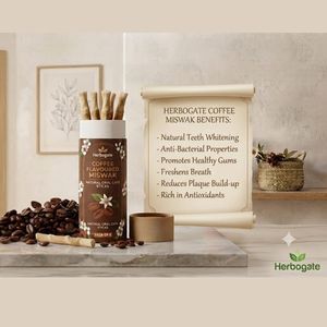 Paquete de 6 Palitos de Miswak con Sabor a Café, Cuidado Bucal Natural Premium, Proporcionan una Limpieza Suave de los Dientes, Aliento Fresco y Cuidado Diario - Product Image 4