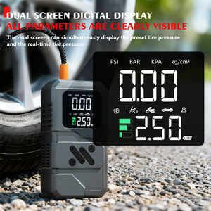 2-in-1 8000mAh Car Jump Starter Digital Pressure Gauge Tire Inflator LED <b>Light</b> 300A Peak Current Spark Proof Trucks Motorcycles - Product Image 5