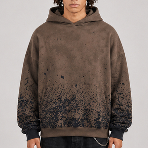 Fabricante Profesional de Sudaderas Extra Grandes con Estampado Personalizado en Color Sólido, Sudadera Extra Grande de Felpa Francesa con Hombros Caídos - Product Image 1