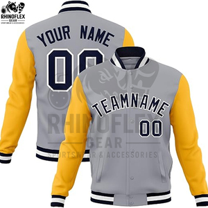 OEM Heavyweight Thick Winter <b>Jacket</b> for <b>Men</b> Chenille Embroidery Patches Oversized <b>Leather</b> Sleeves Letterman Style Plus Size - Product Image 4