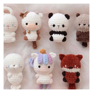 Porte-clés en peluche animaux au crochet, faits main, mignons, jouets artisanaux, cadeau personnalisé avec logo pour enfants, amis, fête d'anniversaire - Product Image 4